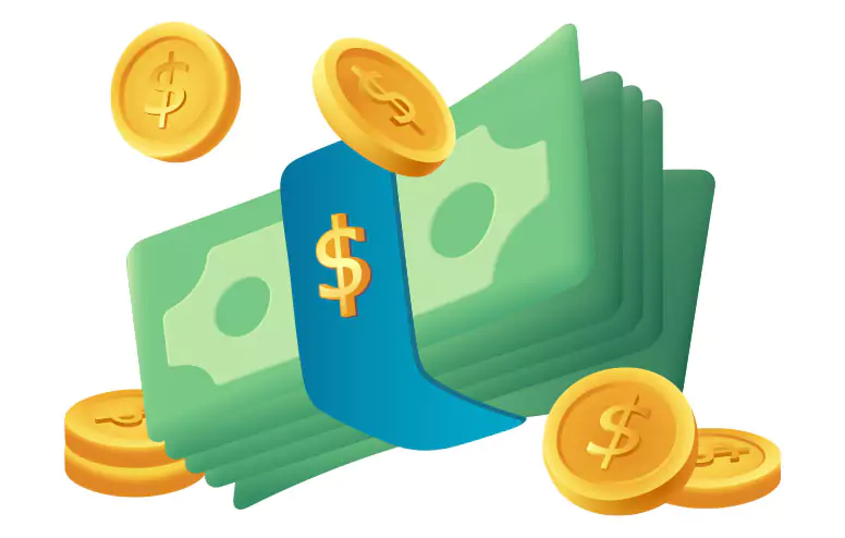 dollar illustration 3d
